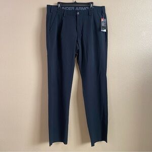 Under Armour New Size 40 Black Airvent Pleated Pants Inseam 38"‎ Unhemmed